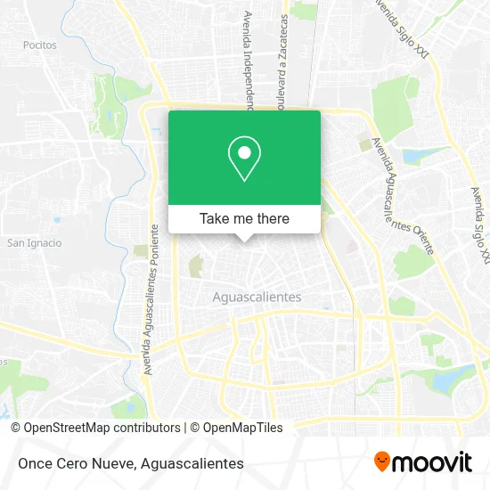 Once Cero Nueve map