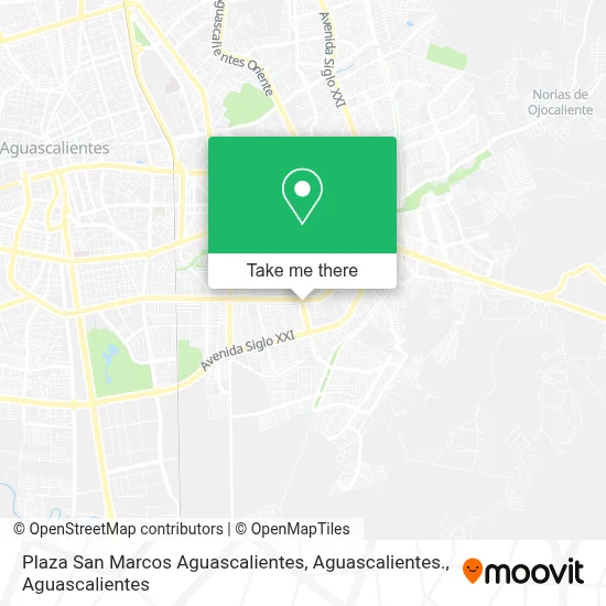Plaza San Marcos Aguascalientes, Aguascalientes. map