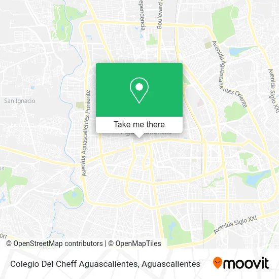 Colegio Del Cheff Aguascalientes map