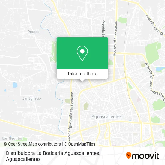 Distribuidora La Boticaria Aguascalientes map