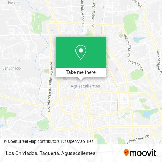 Los Chiviados. Taquería map