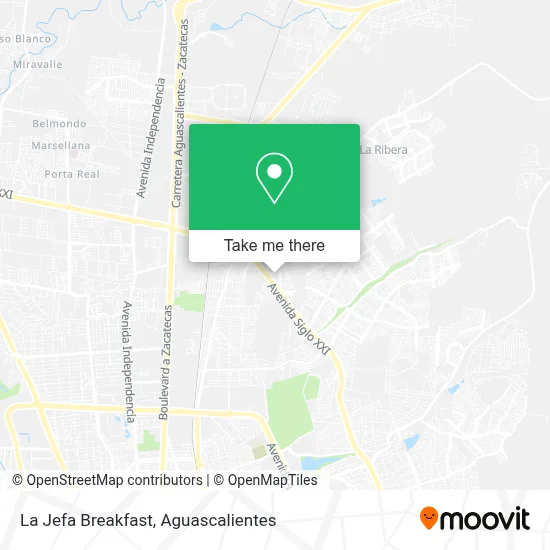 La Jefa Breakfast map