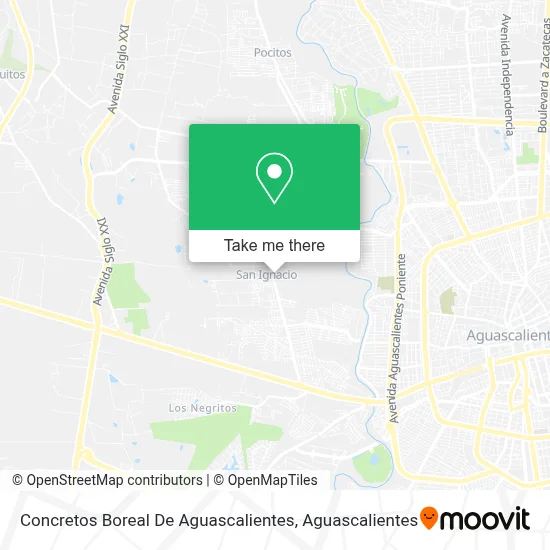 Concretos Boreal De Aguascalientes map