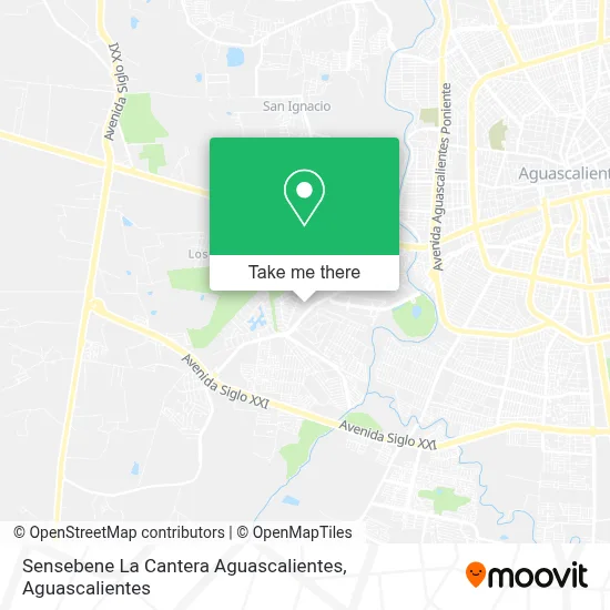 Sensebene La Cantera Aguascalientes map