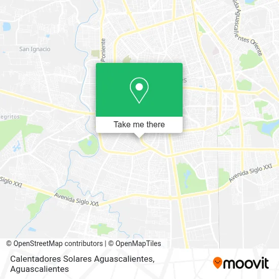 Calentadores Solares Aguascalientes map