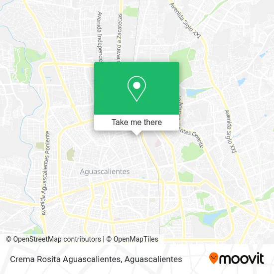 Crema Rosita Aguascalientes map