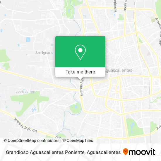 Grandioso Aguascalientes Poniente map