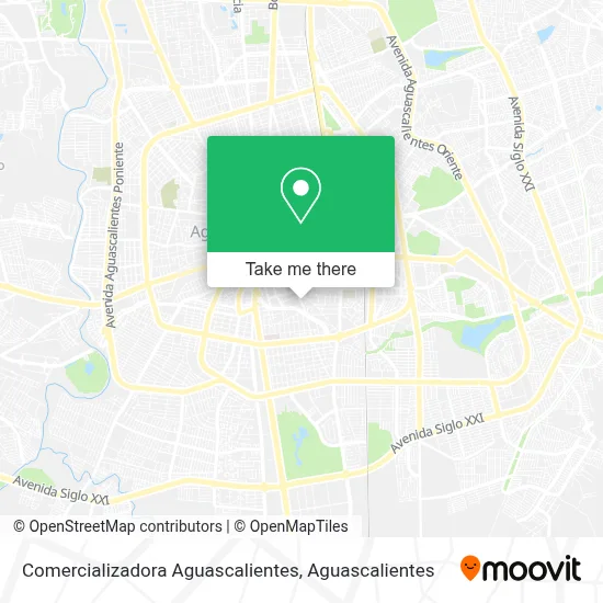 Comercializadora Aguascalientes map