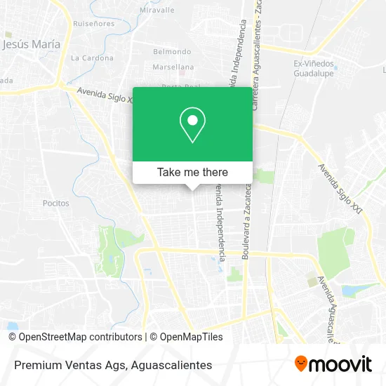 Premium Ventas Ags map
