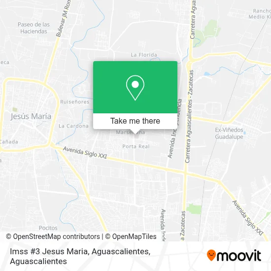 Imss #3 Jesus Maria, Aguascalientes map