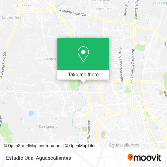Estadio Uaa map