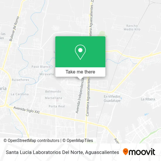 Santa Lucia Laboratorios Del Norte map