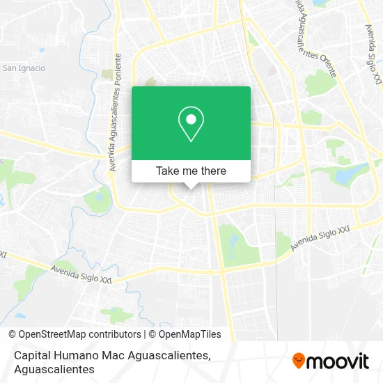 Capital Humano Mac Aguascalientes map