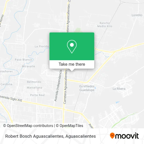 Robert Bosch Aguascalientes map