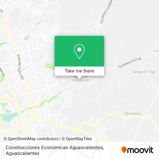 Construcciones Económicas Aguascalientes map
