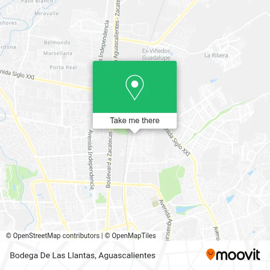 Bodega De Las Llantas map
