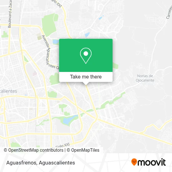 Aguasfrenos map