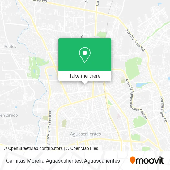 Carnitas Morelia Aguascalientes map