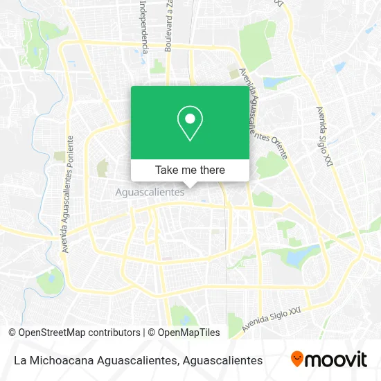 La Michoacana Aguascalientes map
