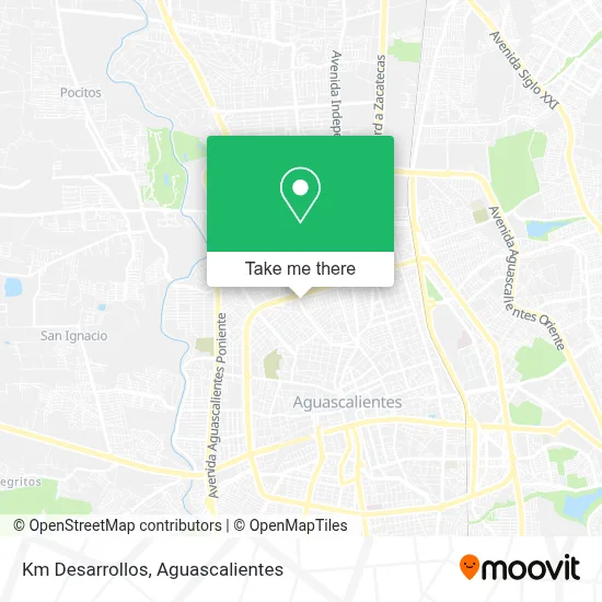 Km Desarrollos map