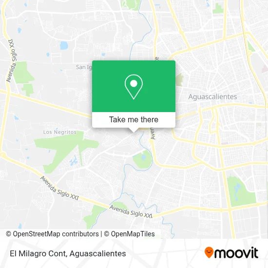 El Milagro Cont map