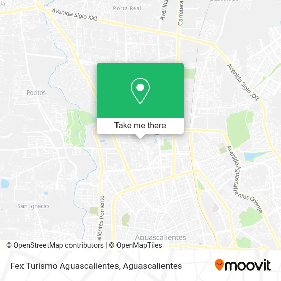 Fex Turismo Aguascalientes map