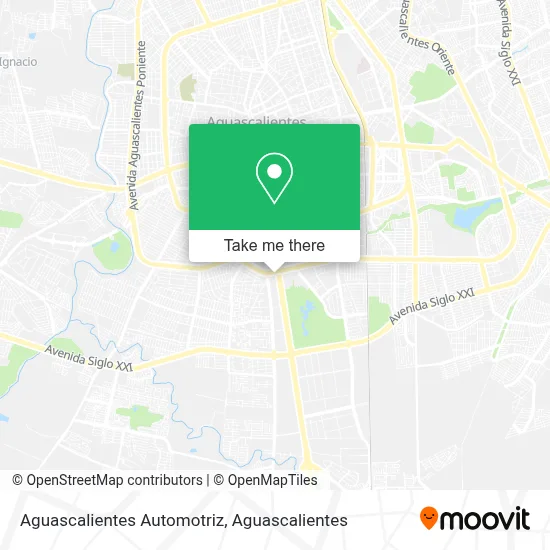 Aguascalientes Automotriz map