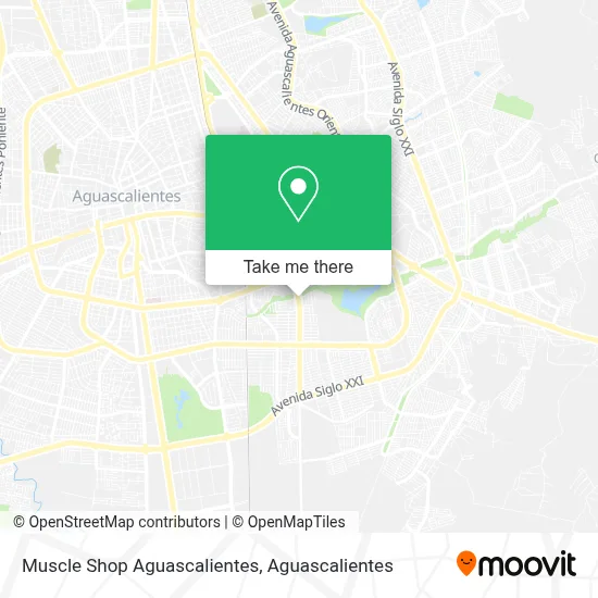 Muscle Shop Aguascalientes map