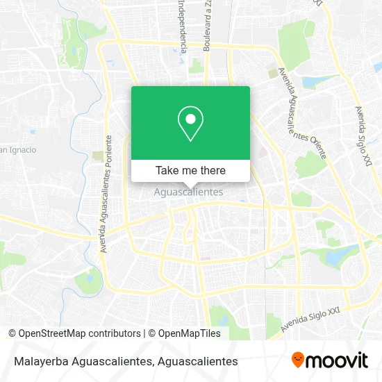 Malayerba Aguascalientes map