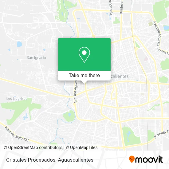 Cristales Procesados map