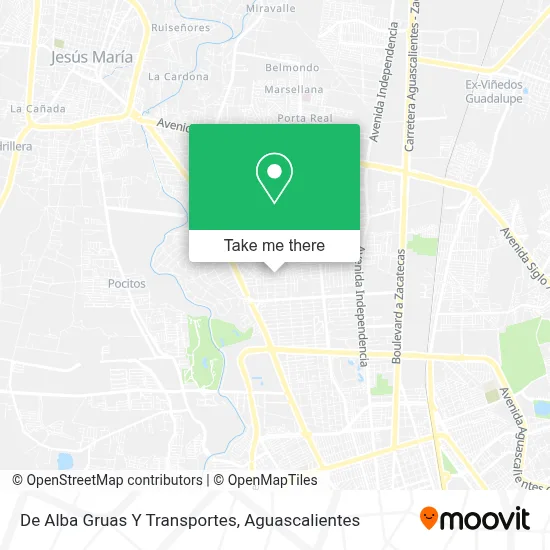 De Alba Gruas Y Transportes map