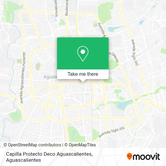 Capilla Protecto Deco Aguascalientes map