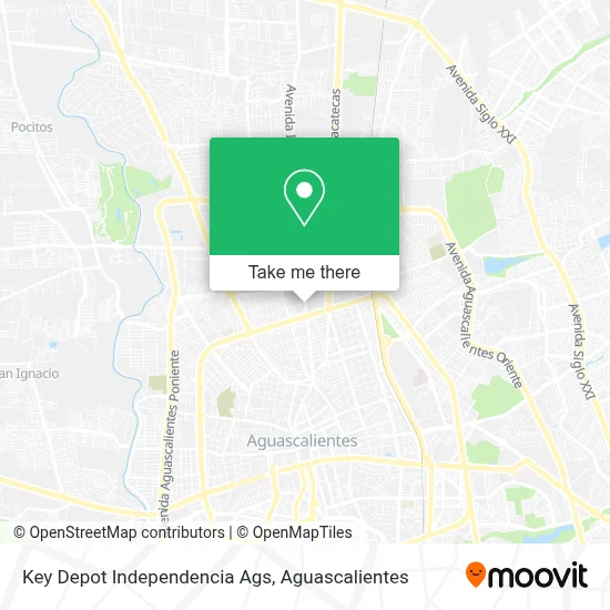 Key Depot Independencia Ags map