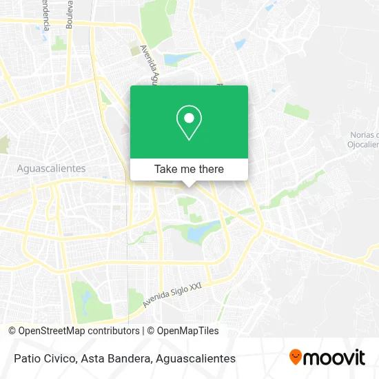 Patio Civico, Asta Bandera map
