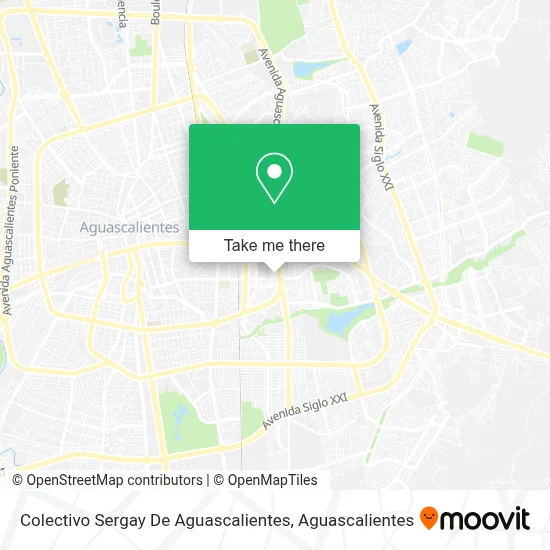 Colectivo Sergay De Aguascalientes map