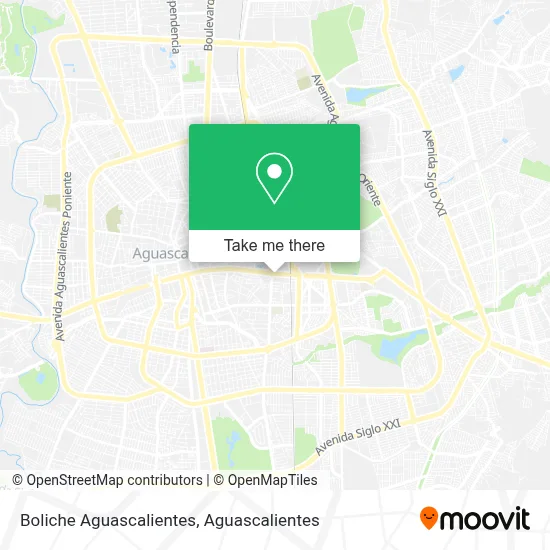 Boliche Aguascalientes map