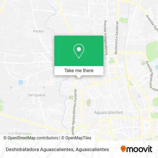 Deshidratadora Aguascalientes map