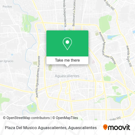 Plaza Del Musico Aguascalientes map