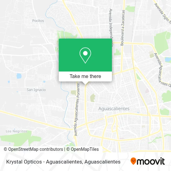 Krystal Opticos - Aguascalientes map