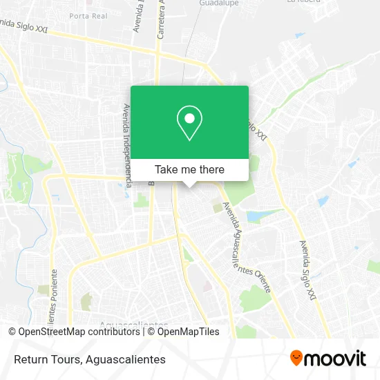 Return Tours map