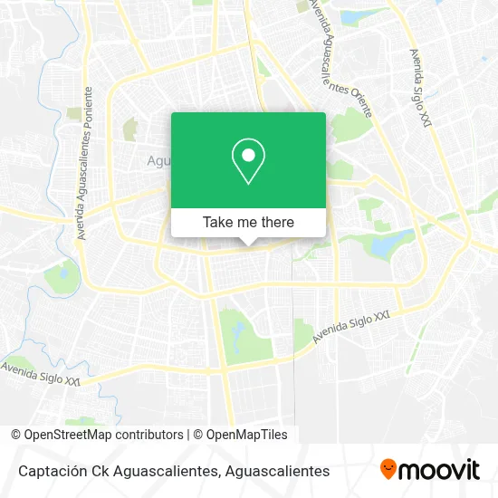 Captación Ck Aguascalientes map