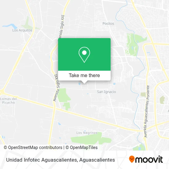 Unidad Infotec Aguascalientes map