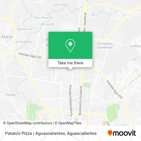 Patato's Pizza | Aguascalientes map