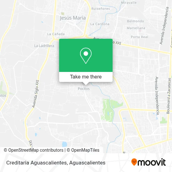 Creditaria Aguascalientes map