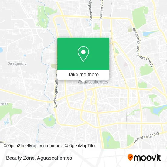 Beauty Zone map