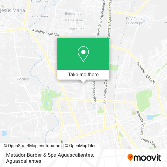 Matador Barber & Spa Aguascalientes map