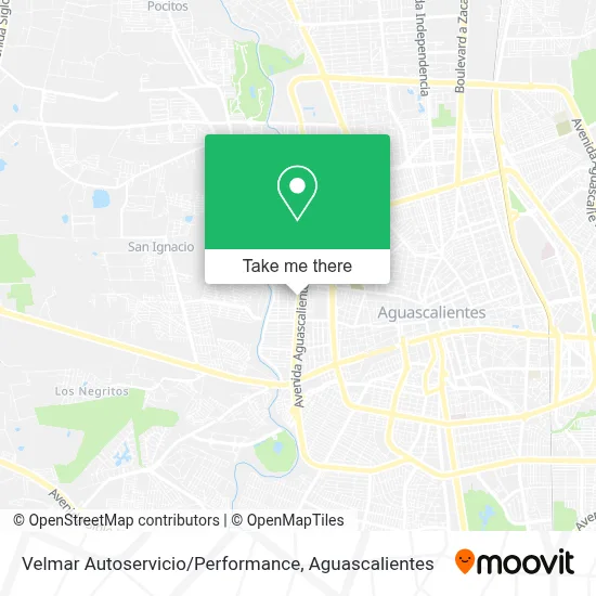 Velmar Autoservicio / Performance map