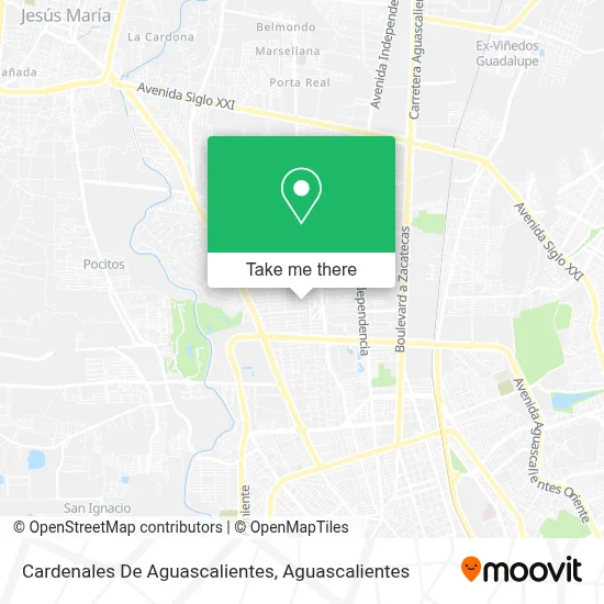 Cardenales De Aguascalientes map