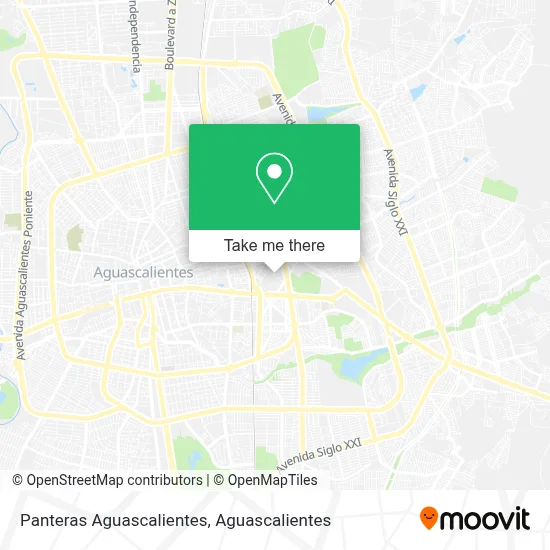 Panteras Aguascalientes map