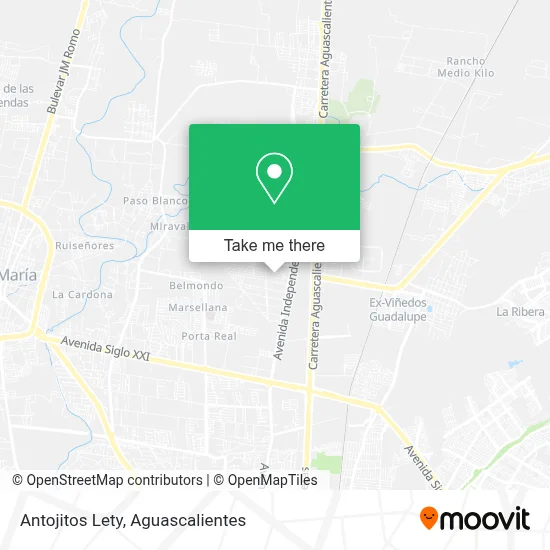 Antojitos Lety map
